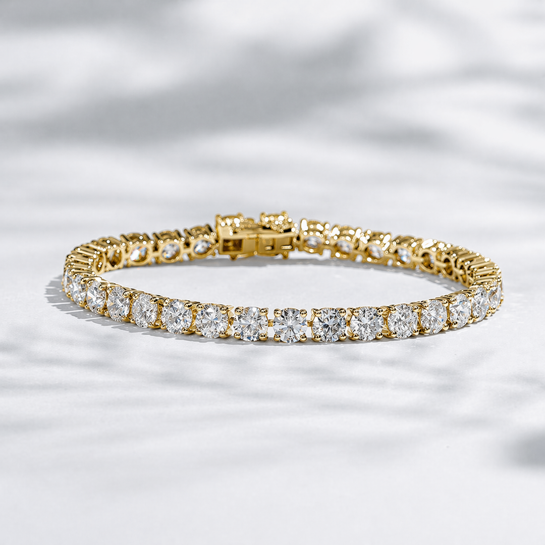 Round Diamond Tennis Bracelet — 16ctw (5mm)