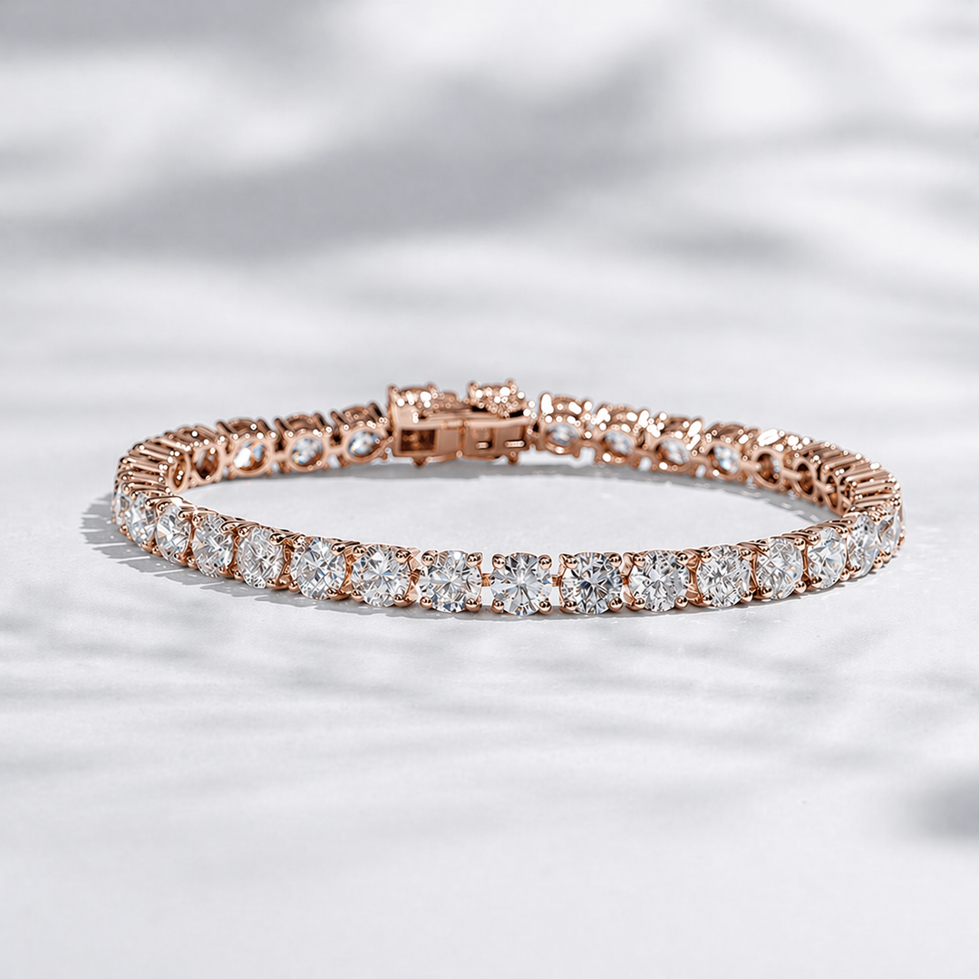 Round Diamond Tennis Bracelet — 16ctw (5mm)