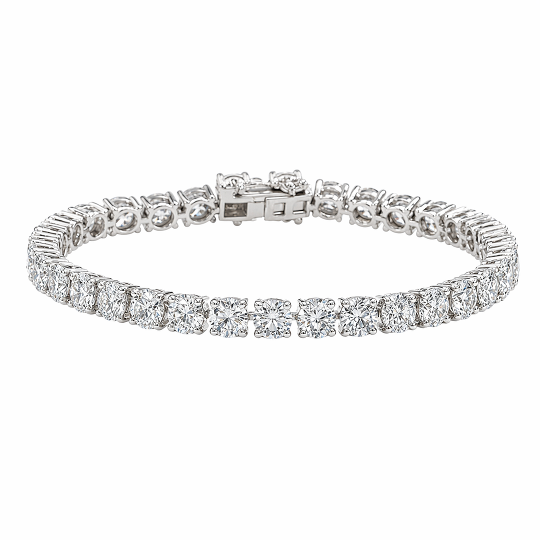 Round Diamond Tennis Bracelet — 16ctw (5mm)