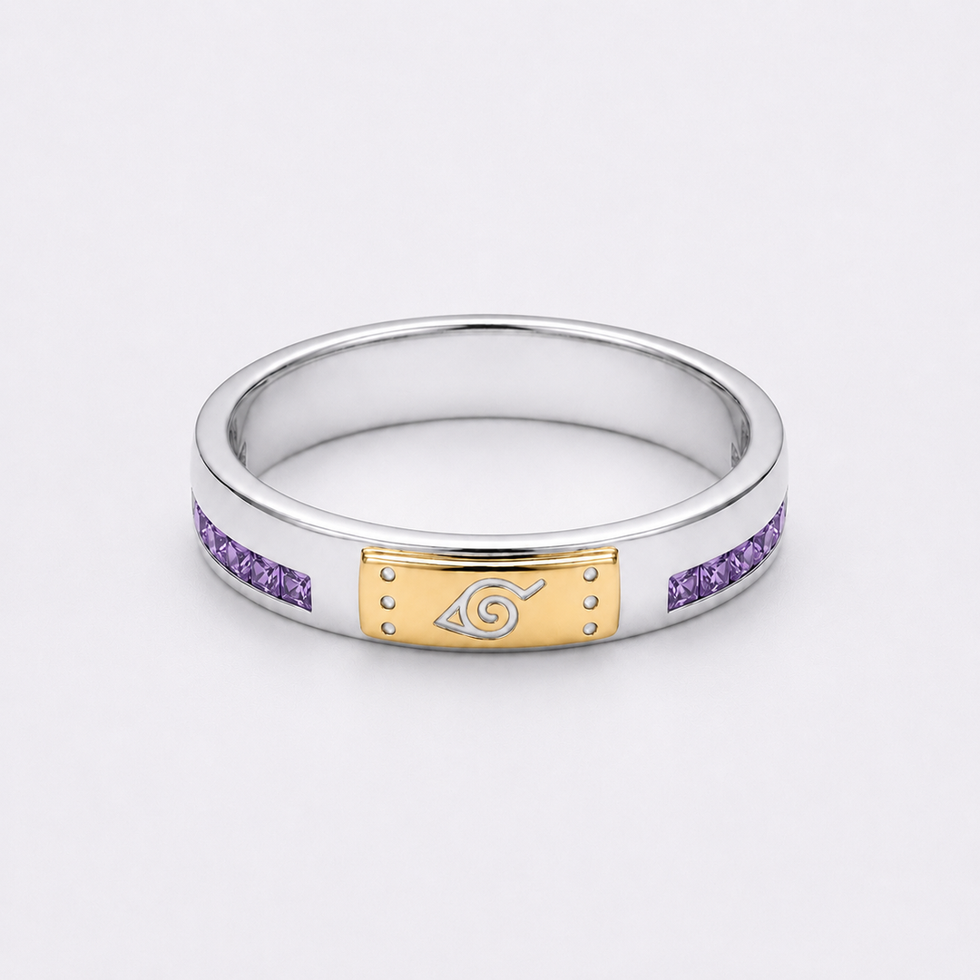 Fallen Leaf — Hidden Leaf Wedding Band, 3.5mm