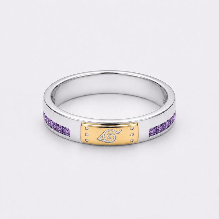 Fallen Leaf — Hidden Leaf Wedding Band, 3.5mm