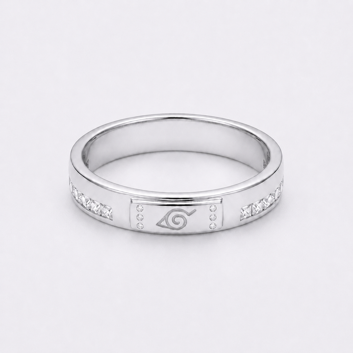 Fallen Leaf — Hidden Leaf Wedding Band, 3.5mm