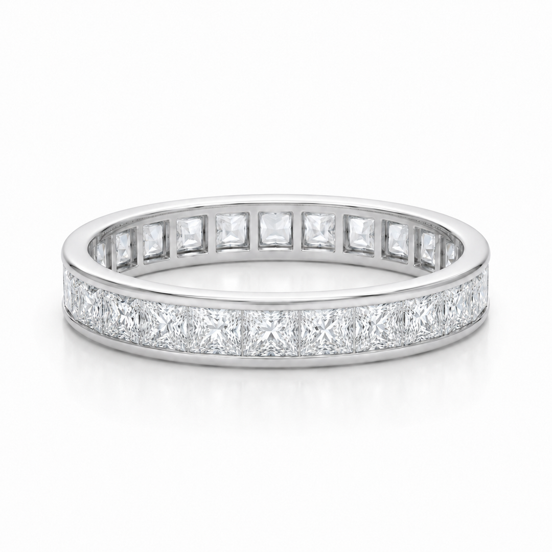 2.50ctw Princess Cut Channel-Set Eternity Band (4mm)