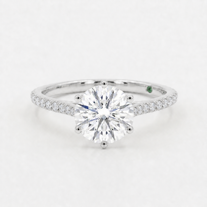 Round Solitaire Diamond Ring, "The Tiffany Bold"