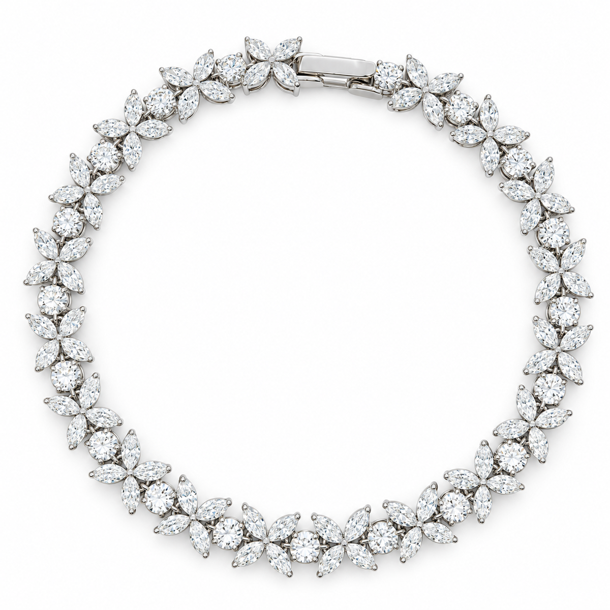 The Jardin Blossom Lab Diamond Tennis Bracelet — 7ctw