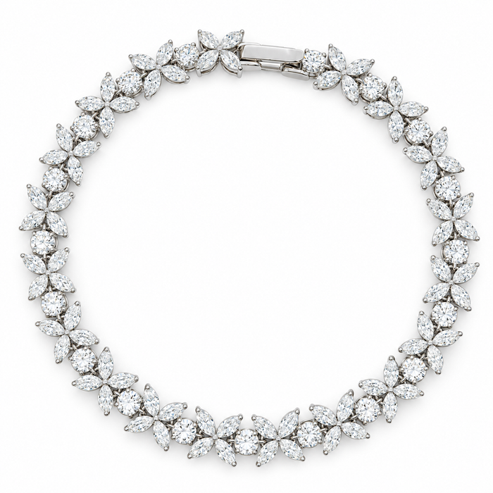 The Jardin Blossom Lab Diamond Tennis Bracelet — 7ctw