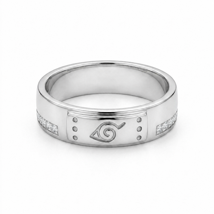 “Fallen Leaf” — Hidden Leaf Wedding Band, 5mm