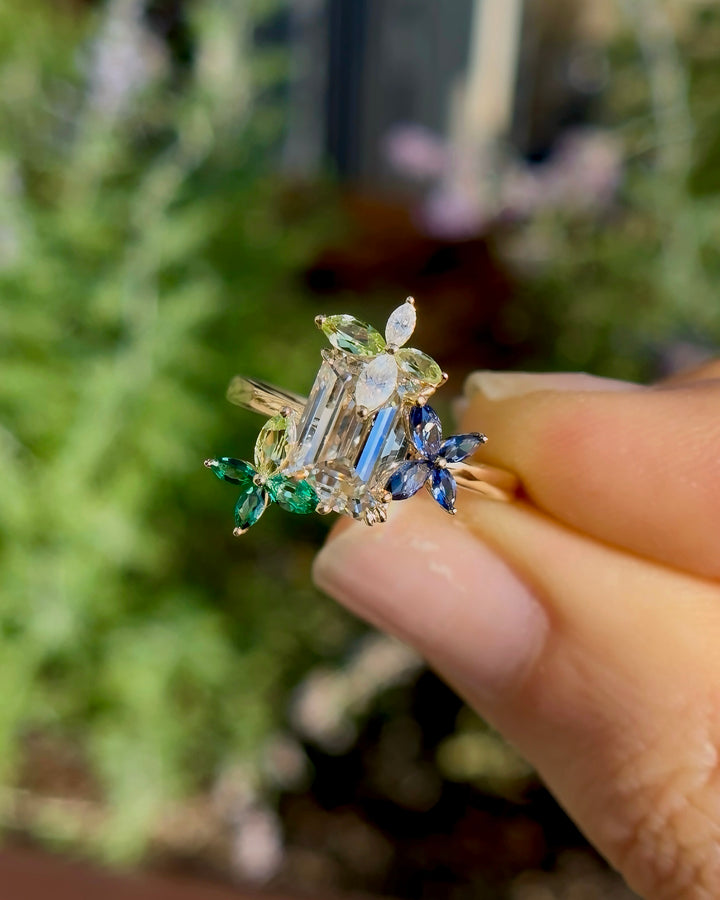 2.50ct Emerald Lab-Grown Diamond Solitaire Ring, "The Jardin"