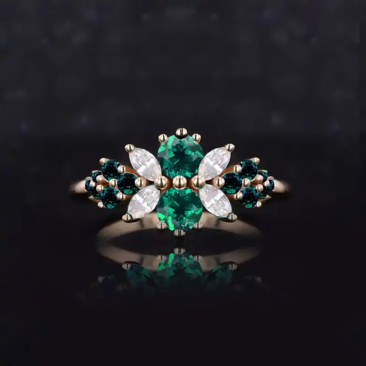 Roseraie Colombian Emerald & Diamond Ring (1.25ctw)