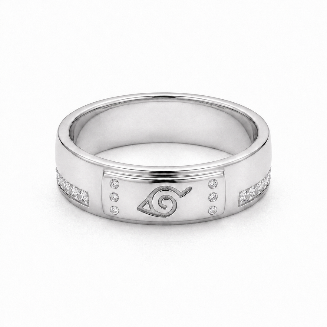 “Fallen Leaf” — Hidden Leaf Wedding Band, 5mm