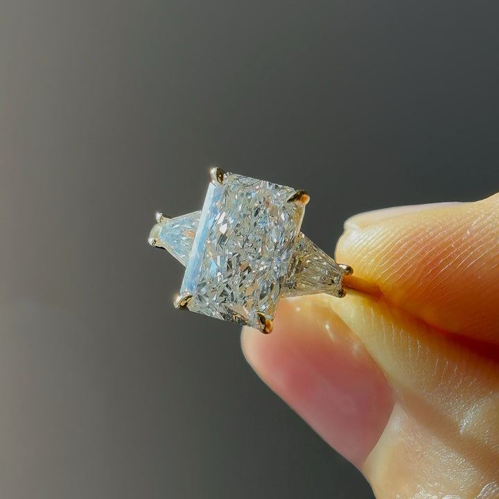 3.00ct Radiant-Cut Lab-Grown Diamond Ring, "The Silhouette"