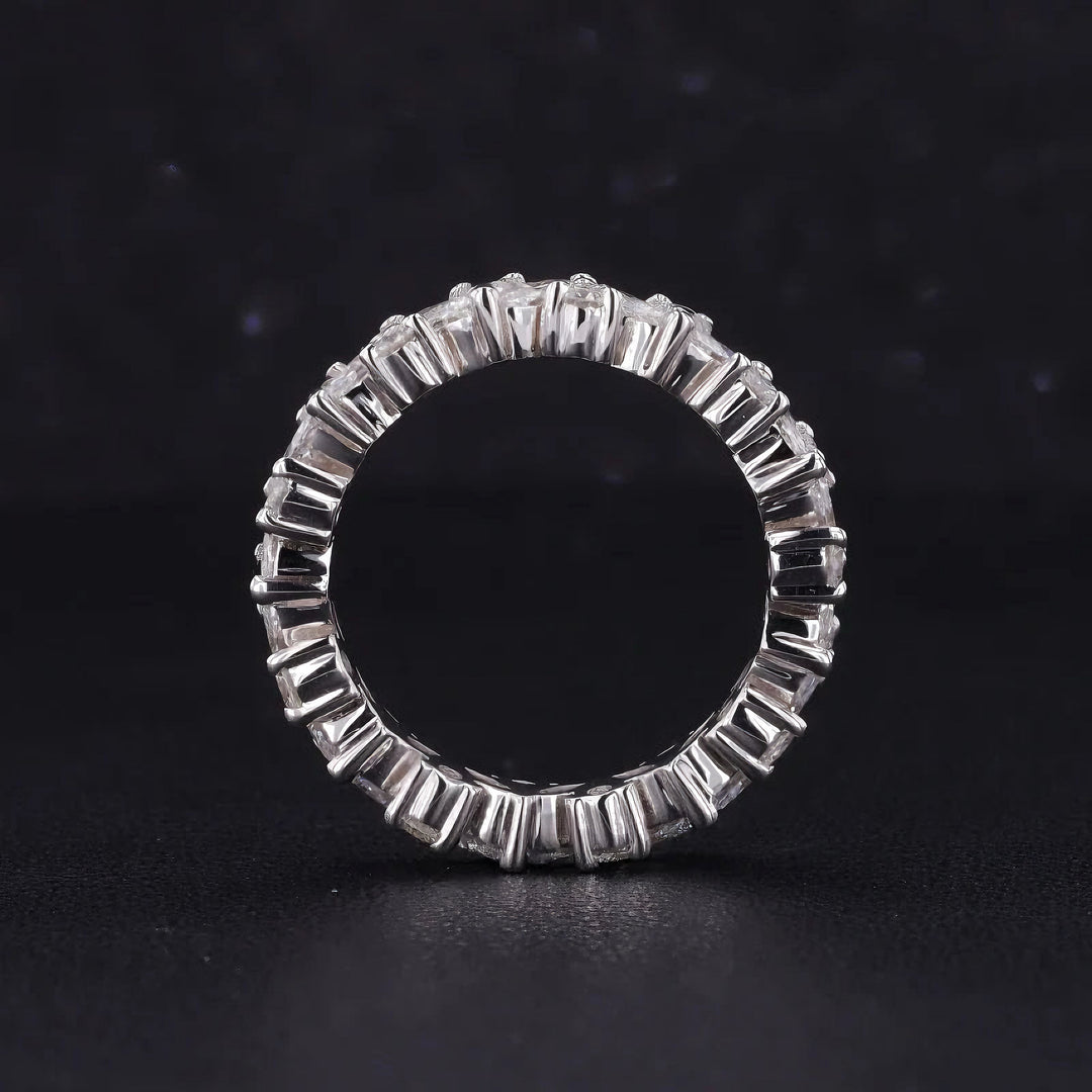 2.40ctw Marquise & Round Diamond Eternity Band in 14K/18K White Gold (4.3mm)