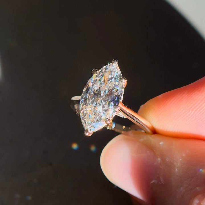 3.20ct Marquise Lab-Grown Diamond Ring, "The Aurora"