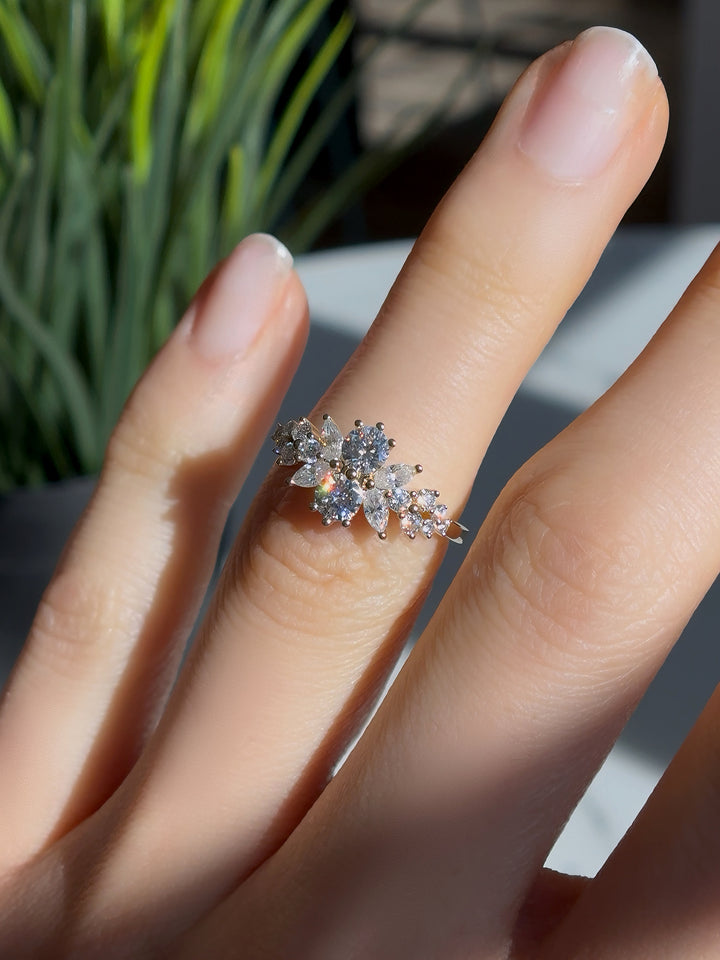 Roseraie Pink/Black/White Diamond Ring (1.55ctw)
