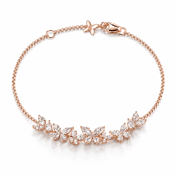 13ct Diamond Butterfly Bracelet in White Gold