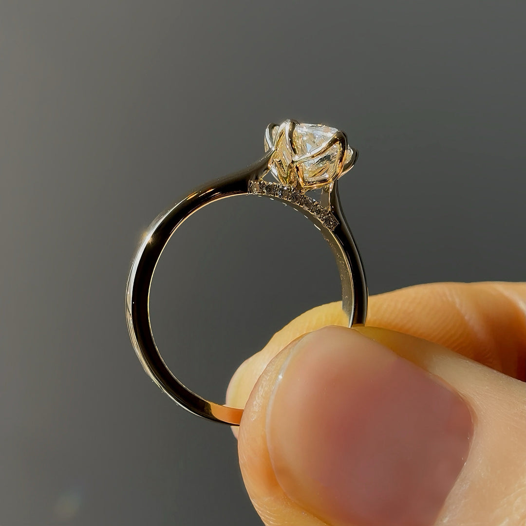 1.50ct Marquise Lab-Grown Diamond Solitaire Ring, "The Lotus"