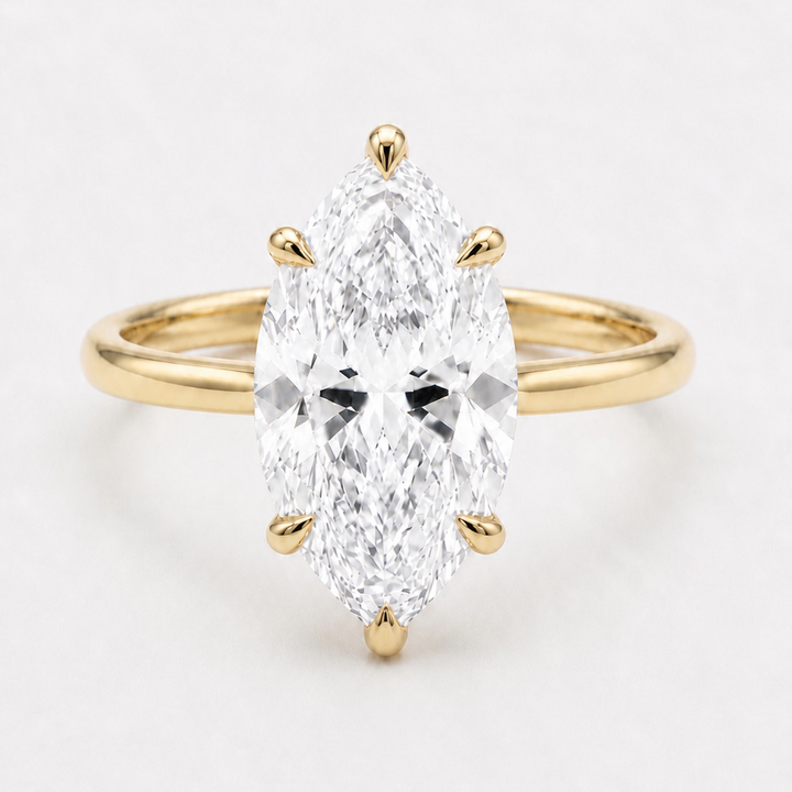 3.00ct Marquise Diamond Classic Solitaire Ring, "The Aurora"