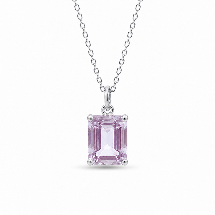 3ct Emerald-Cut Alexandrite Pendant Necklace (7x9mm)