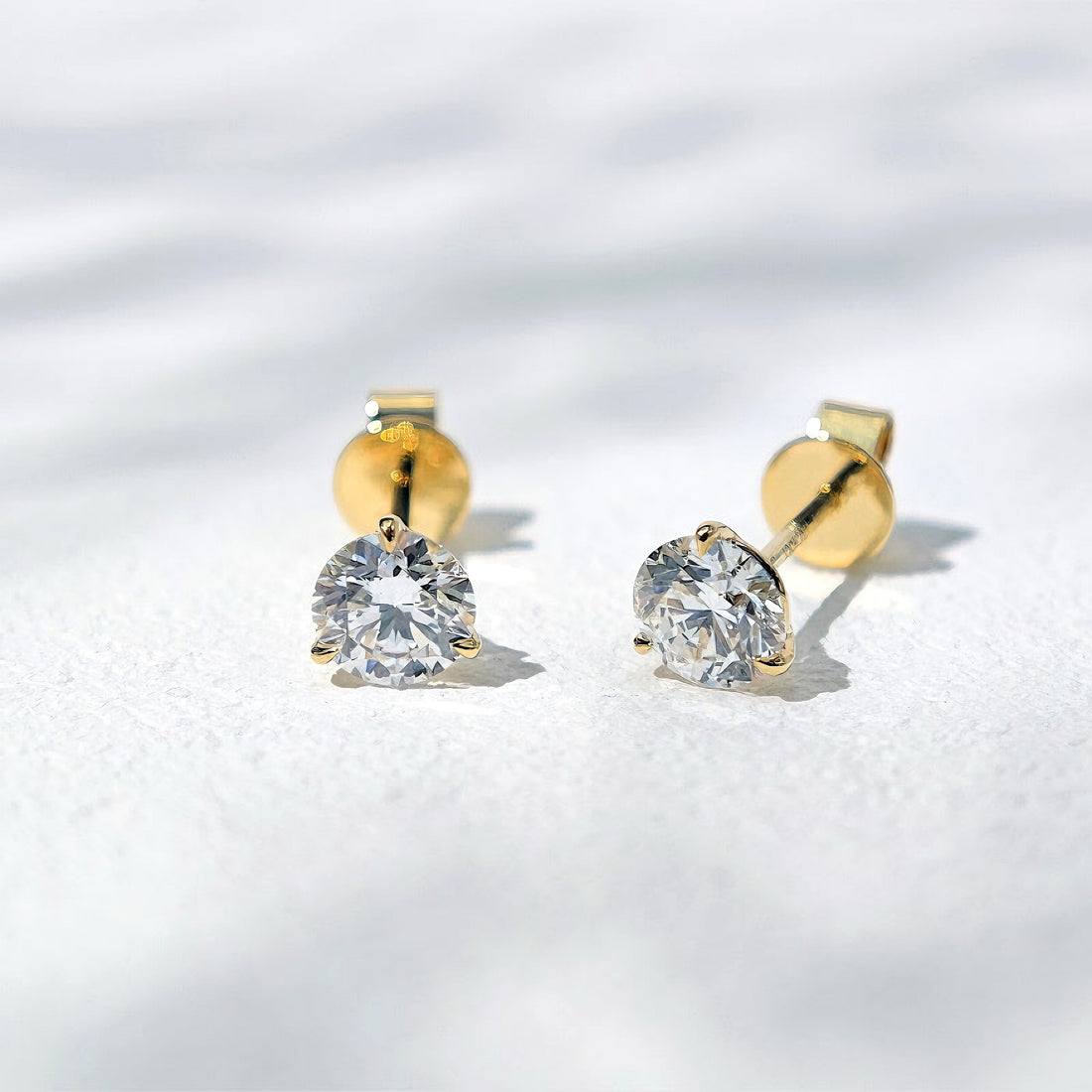 Classic Martini lab diamond stud earrings, view 12