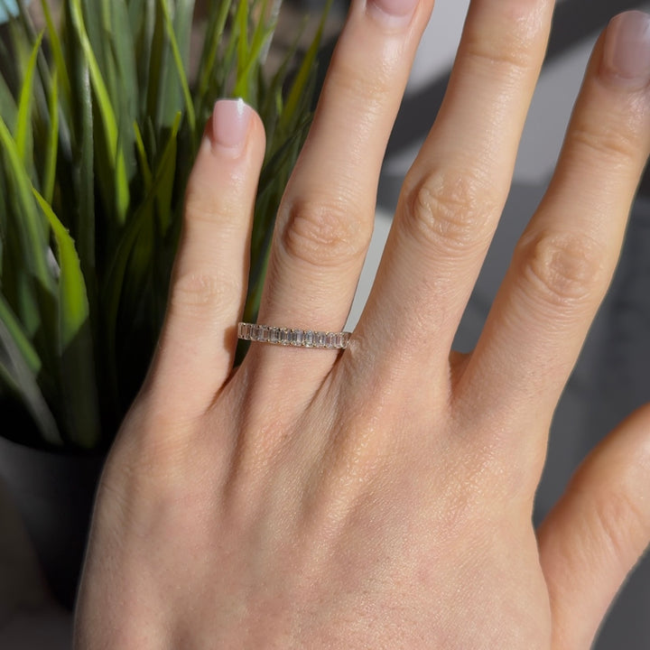 Customized™ 1.50ctw Emerald Lab-Grown Diamond Half-Eternity Band Ring in Yellow Gold
