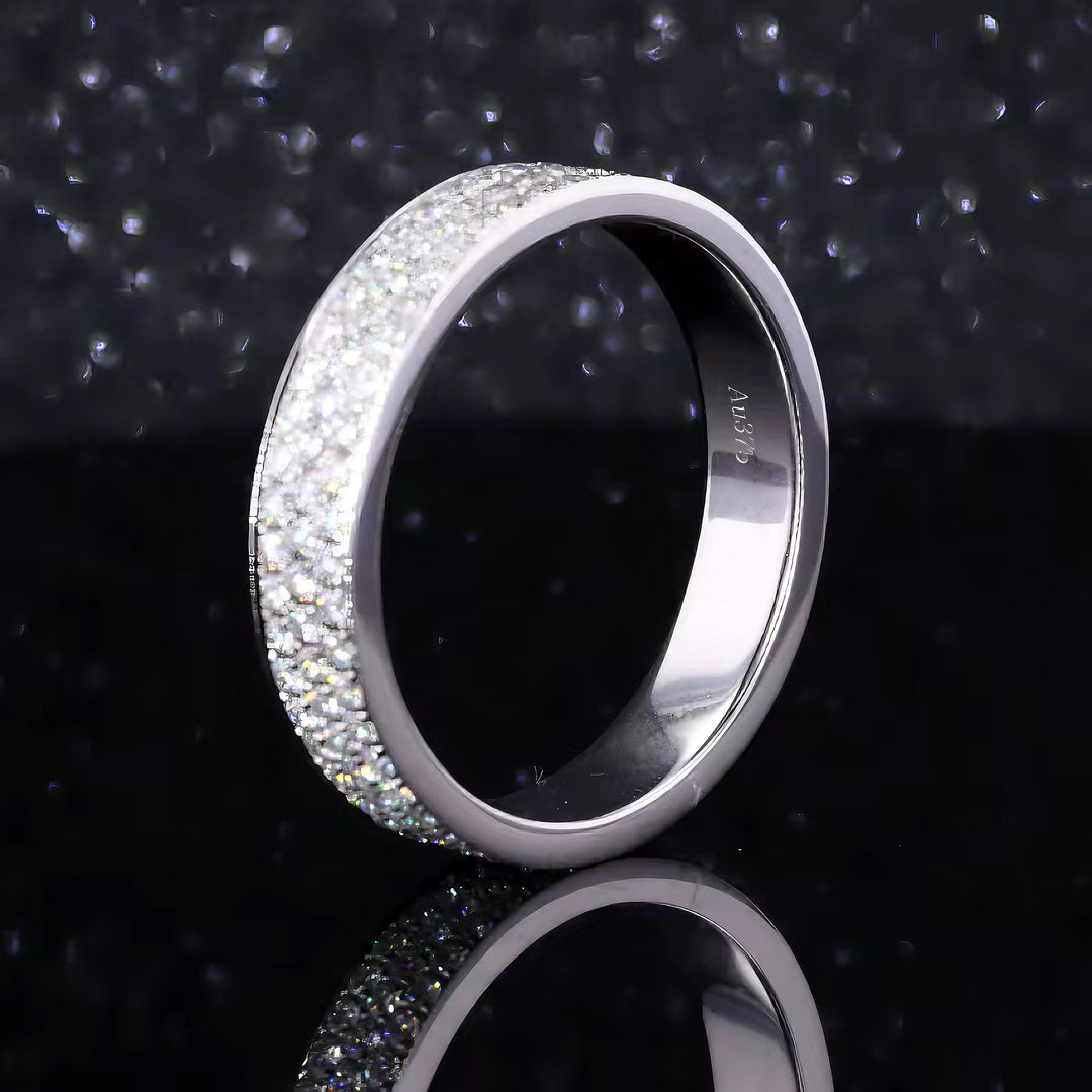 5mm Triple-Row Pavé Diamond Band in Platinum 950