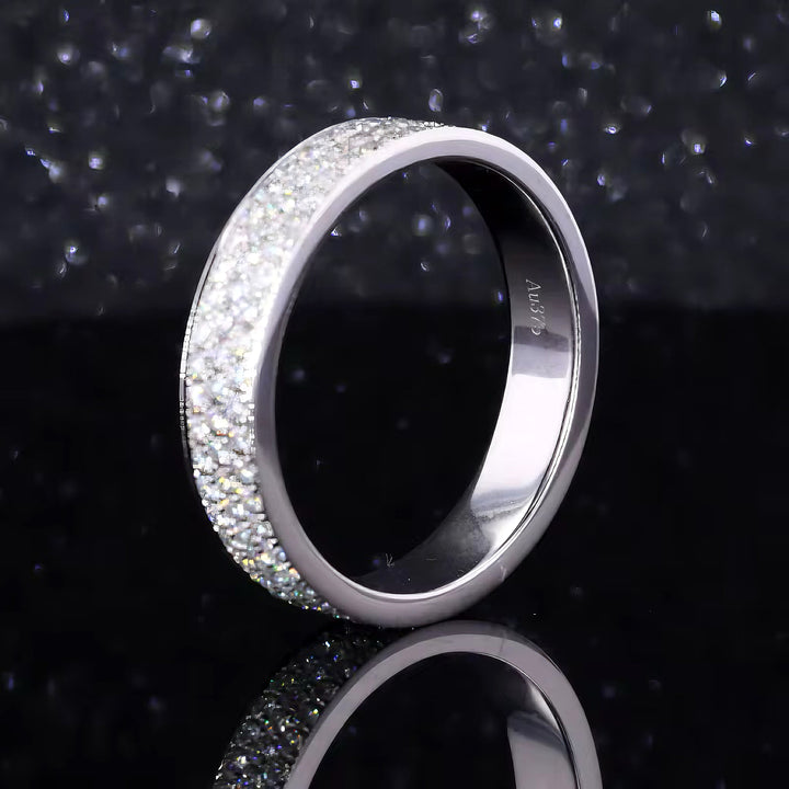 5mm Triple-Row Pavé Diamond Band in Platinum 950