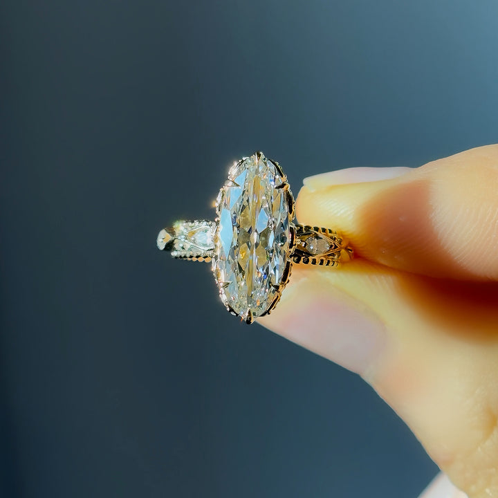 2.75ct Moval-Cut Lab-Grown Diamond Ring, "The Juliette"