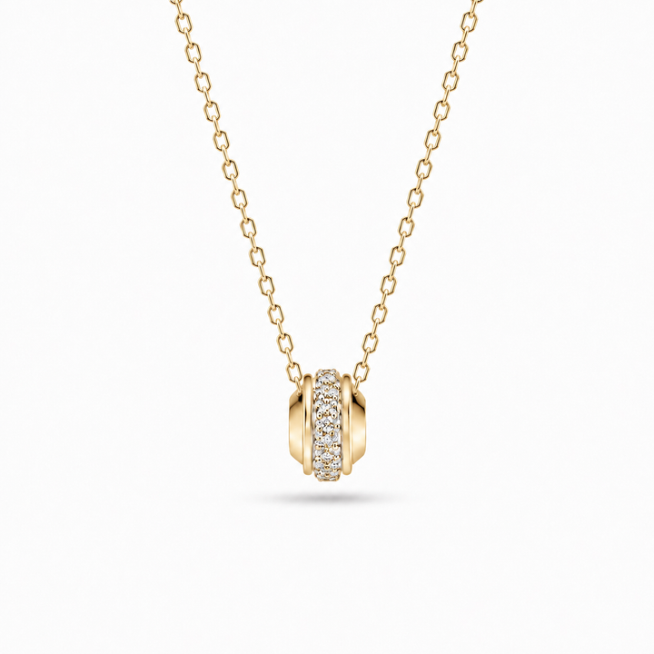 0.5ctw Lab Diamond Stopper Bead Pendant Necklace
