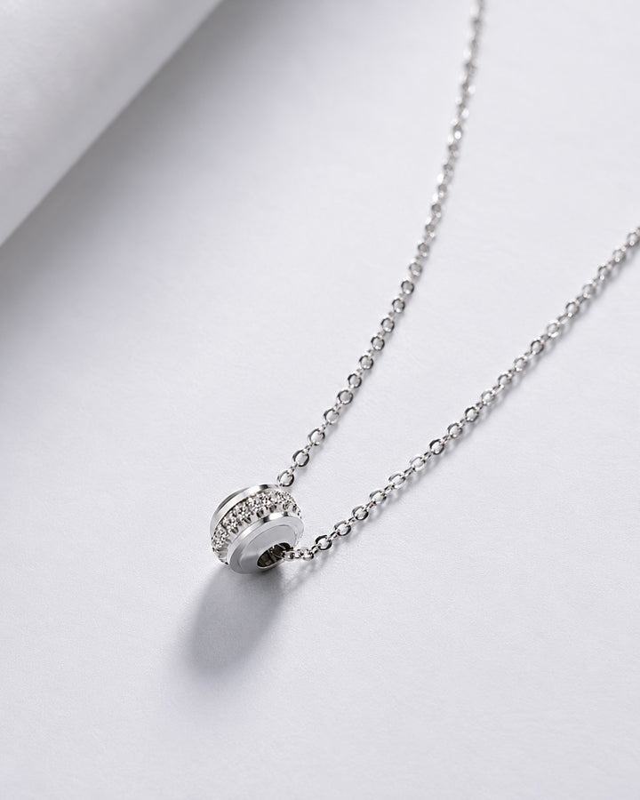 0.5ctw Lab Diamond Stopper Bead Pendant Necklace
