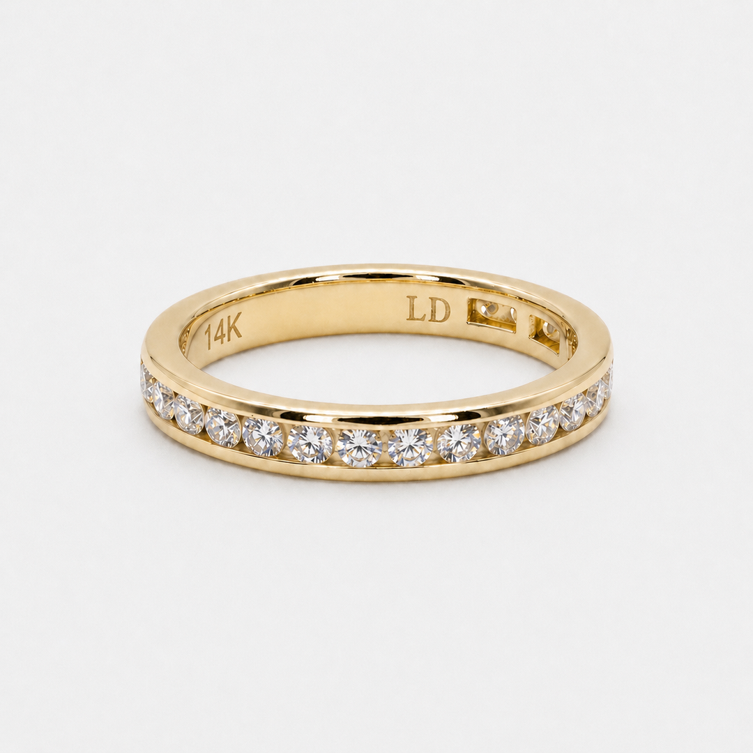 3mm Channel- Set Diamond Eternity Band (3mm, 1.50ctw)