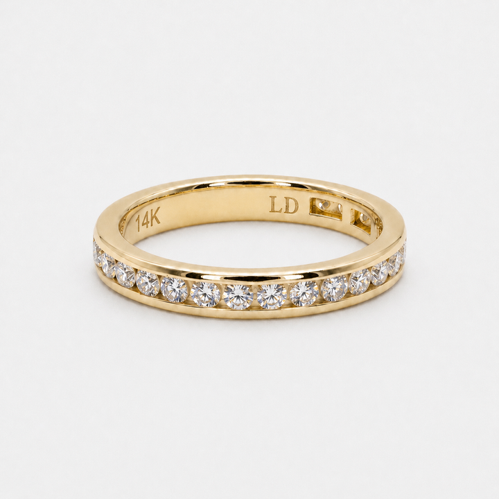 3mm Channel- Set Diamond Eternity Band (3mm, 1.50ctw)