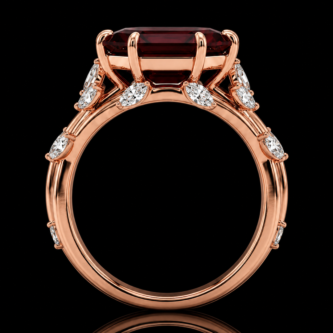 The Verbena — Dutch Marquise Alexandrite Garden Ring