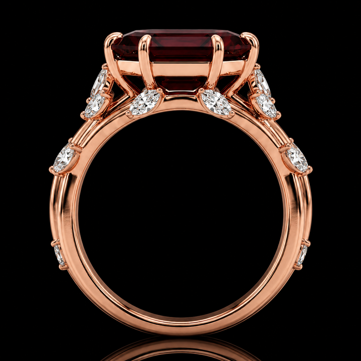 The Verbena — Dutch Marquise Alexandrite Garden Ring