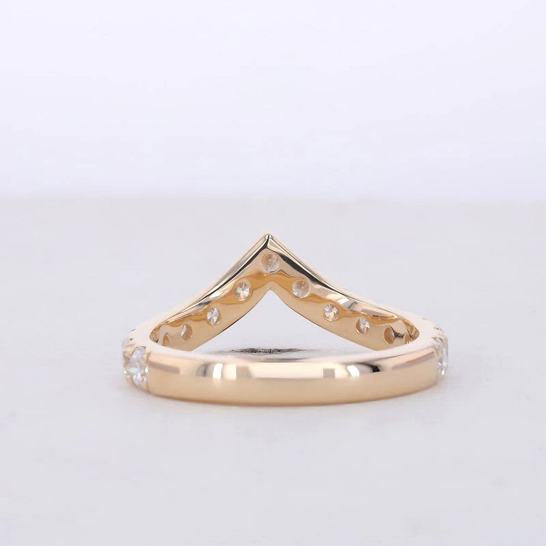 Lab diamond chevron stacking band, view 7