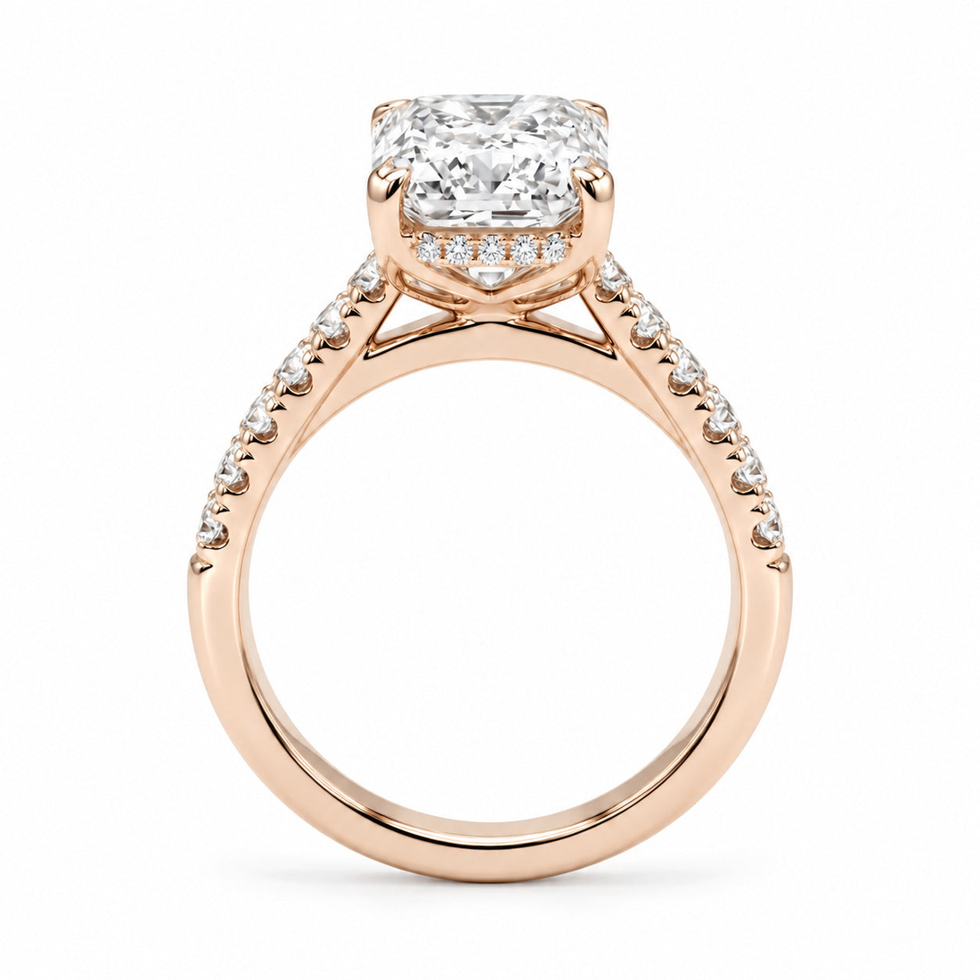 The Citadel radiant lab diamond engagement ring, view 10