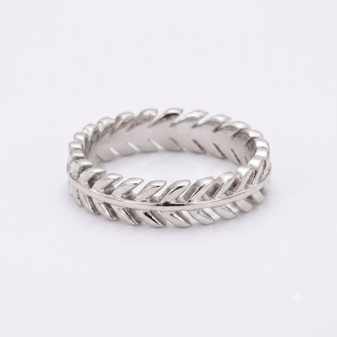 The Laurel — 3.5mm Solid Gold/Platinum Wedding Band