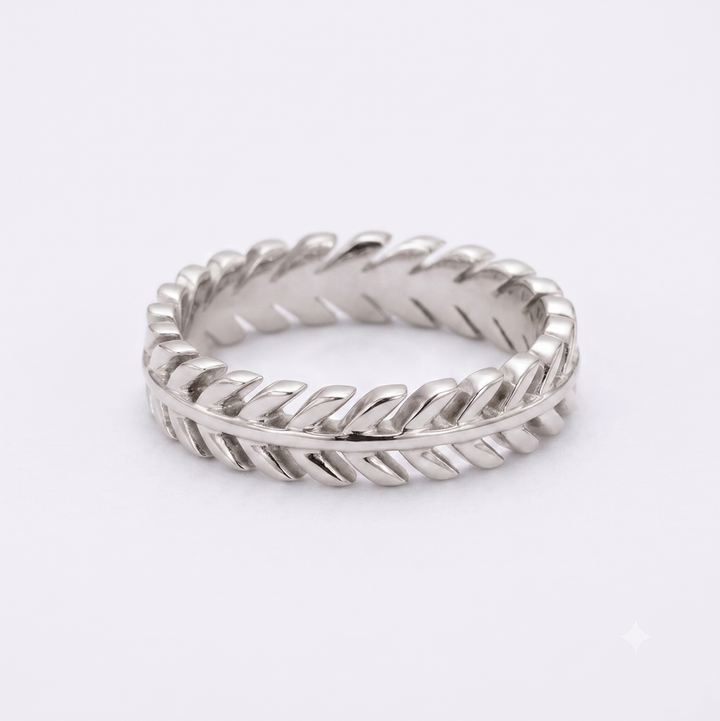 The Laurel — 3.5mm Solid Gold/Platinum Wedding Band