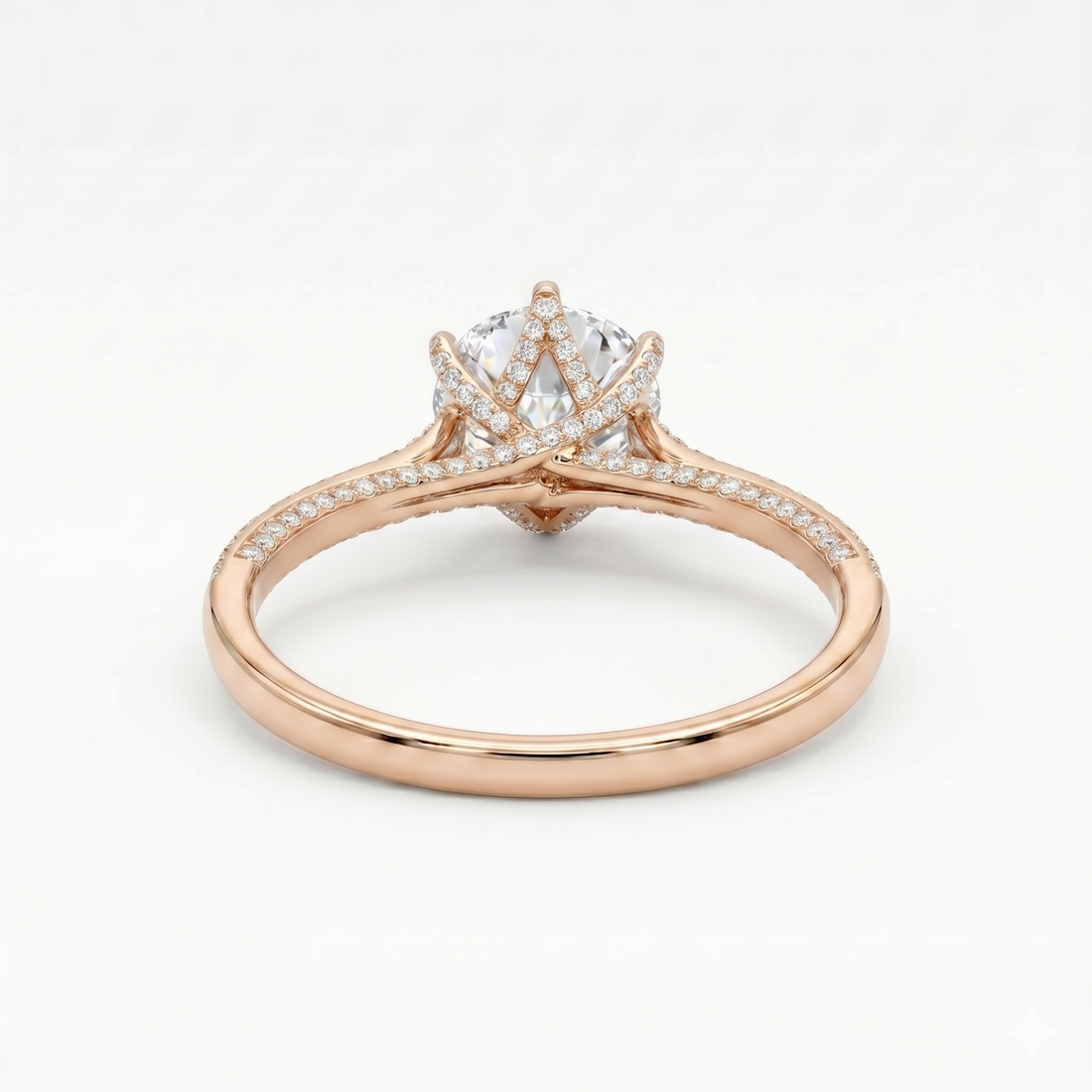 Tiffany Bold round lab diamond engagement ring, view 11