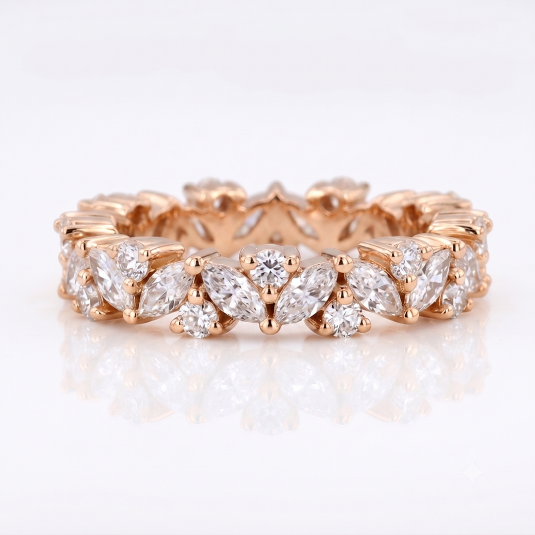 2.40ctw Marquise & Round Diamond Eternity Band (4.3mm)