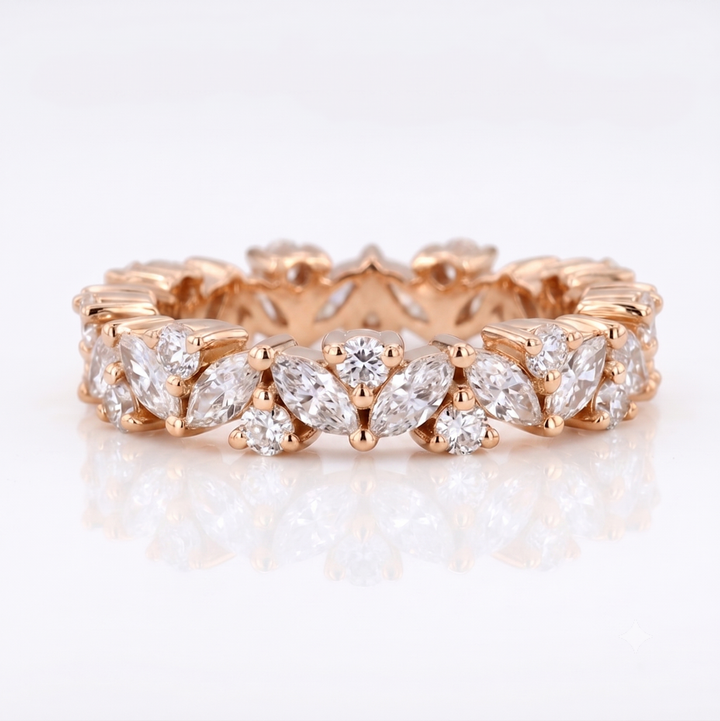 2.40ctw Marquise & Round Diamond Eternity Band (4.3mm)