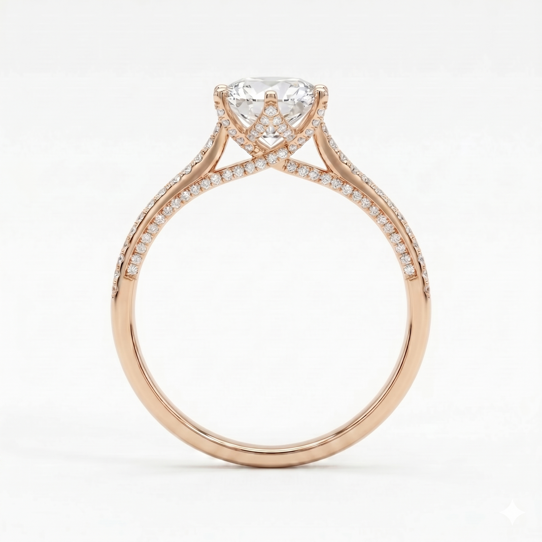 Tiffany Bold round lab diamond engagement ring, view 12