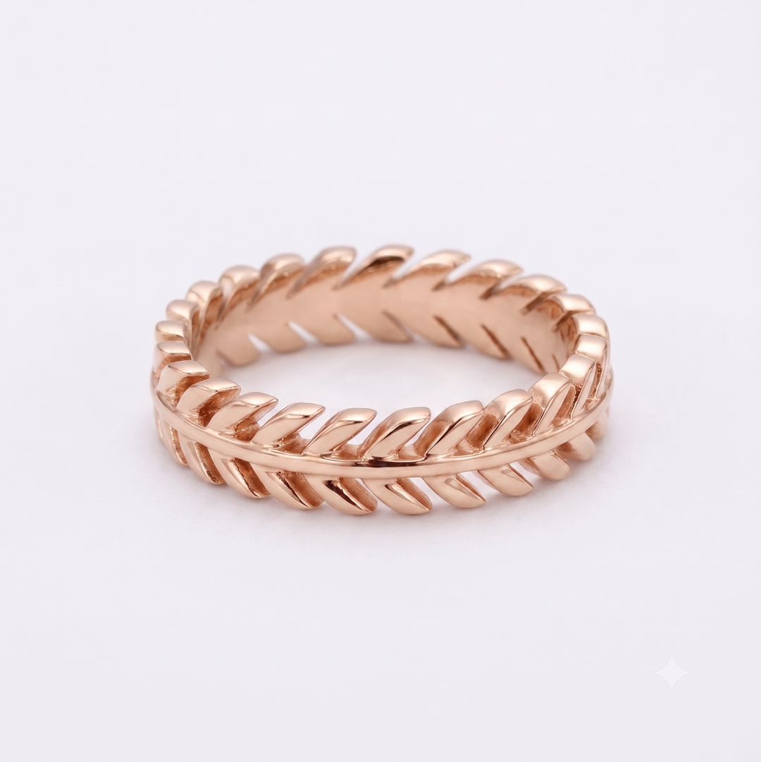 The Laurel — 3.5mm Solid Gold/Platinum Wedding Band