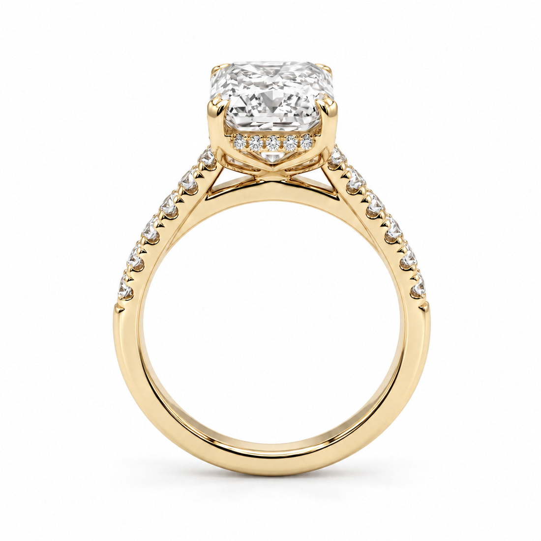 The Citadel radiant lab diamond engagement ring, view 8