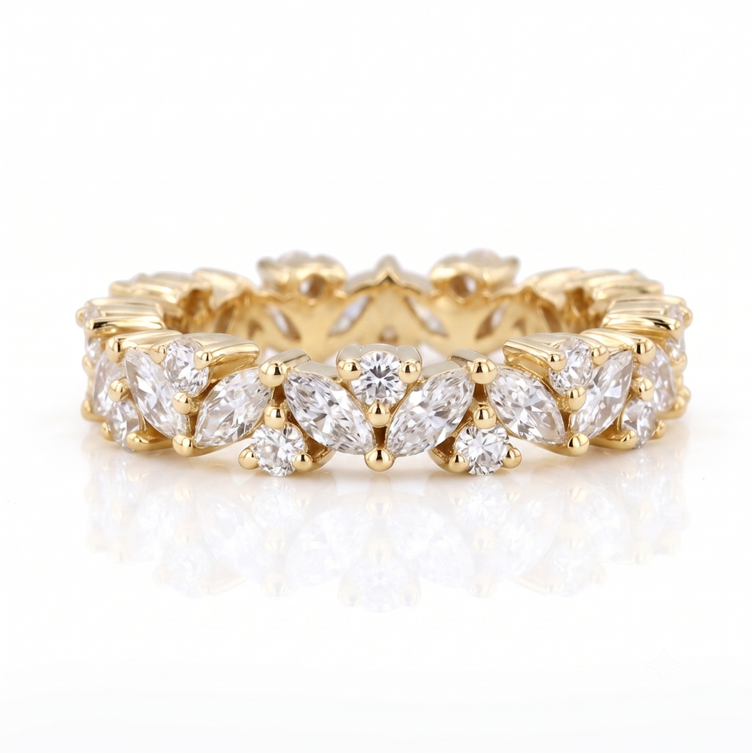 2.40ctw Marquise & Round Diamond Eternity Band (4.3mm)