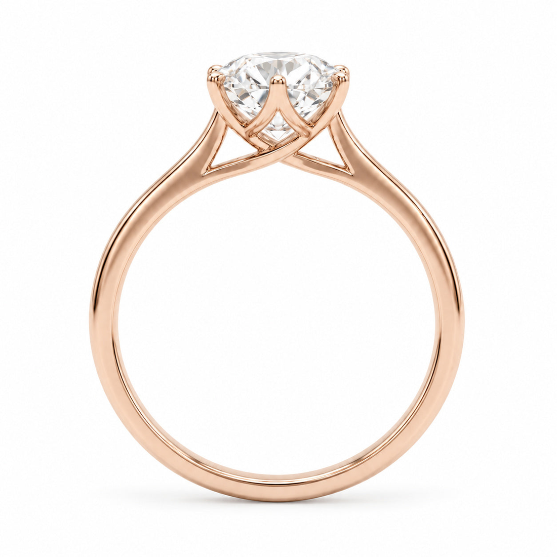 The Tiffany round lab diamond solitaire ring, view 11