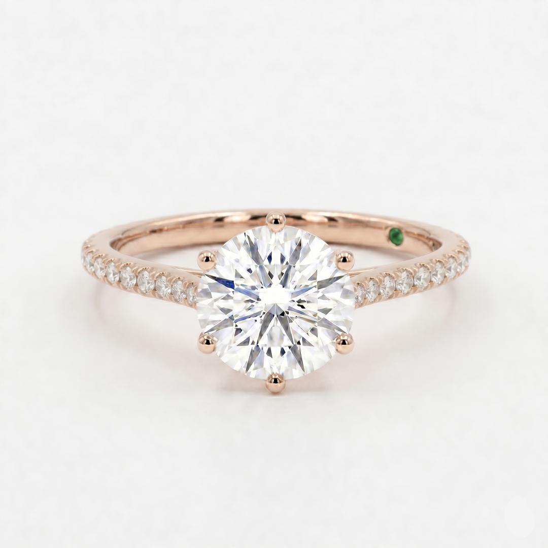 Round Solitaire Diamond Ring, "The Tiffany Bold"