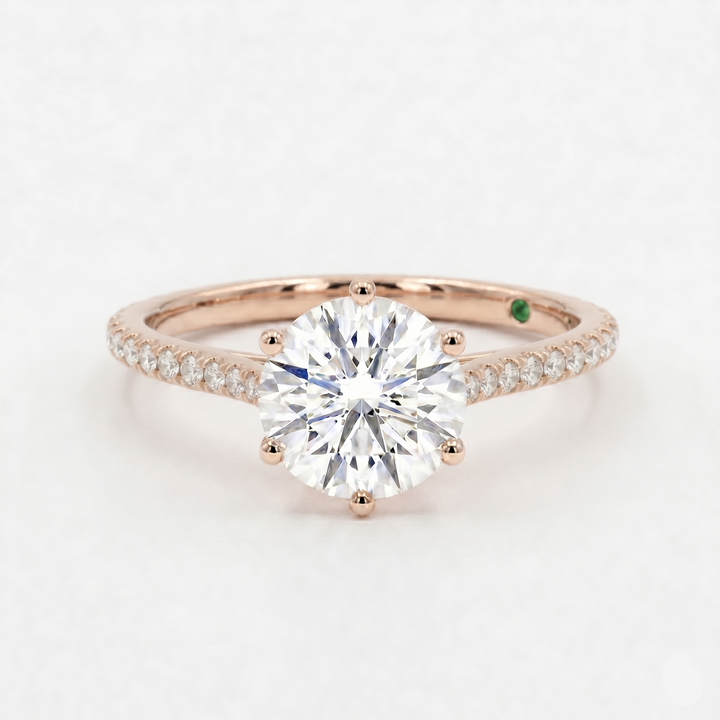 Round Solitaire Diamond Ring, "The Tiffany Bold"