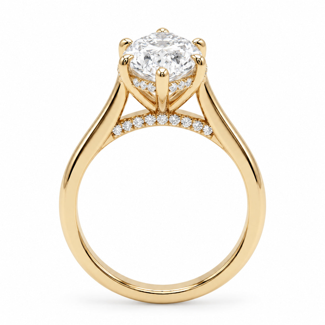 The Aurora marquise lab diamond engagement ring, view 2