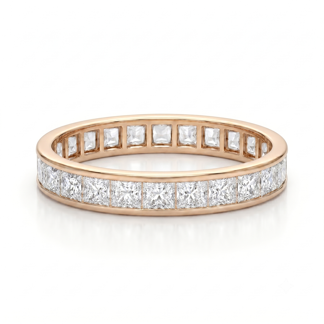 2.50ctw Princess Cut Channel-Set Eternity Band (4mm)
