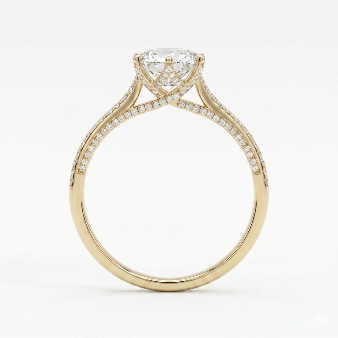 Round Solitaire Diamond Ring, "The Tiffany Bold"